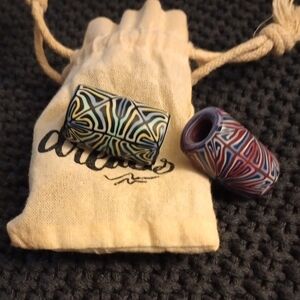 Dread Polymer Clay Beads-Blue & Purple Cosmic-(8mm inner circumference)